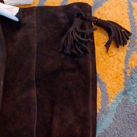 NEW Antonio Melani's Maesyn Black Oiled Tall Leather Boots SZ 6.5 - Picture 4 of 10